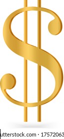 Dollar-Symbol auf transparentem Hintergrund.