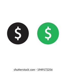 Icono del dólar sobre fondo blanco