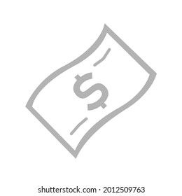 dollar icon on a white background, vector illustration
