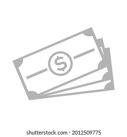 dollar icon on a white background, vector illustration