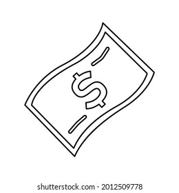 dollar icon on a white background, vector illustration