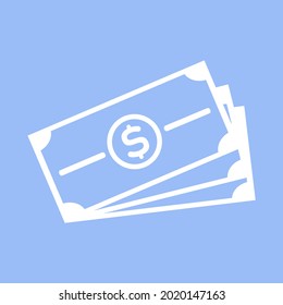 dollar icon on a white background, vector illustration