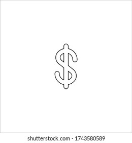 Icono del dólar. Botón de compra en línea. Símbolo de moneda de dinero. Elemento de diseño de logotipo