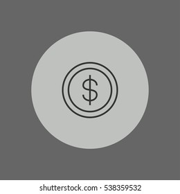 dollar icon outline icon illustration