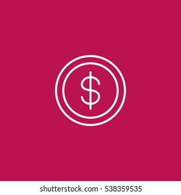 dollar icon outline icon illustration