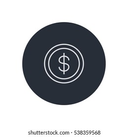 dollar icon outline icon illustration