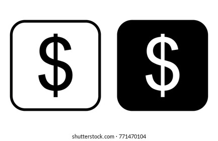 Dollar icon set