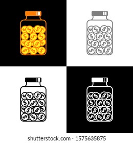 Dollar icon set, vector illustration