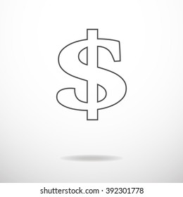 Dollar icon sign