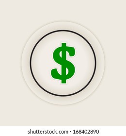 Dollar icon | sign | button