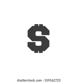 dollar icon. sign design