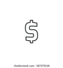 dollar icon. sign design