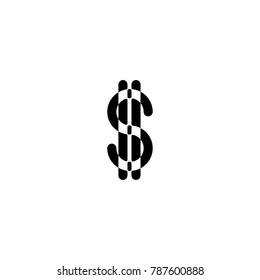 dollar icon. sign design