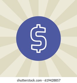 dollar icon. sign design. background