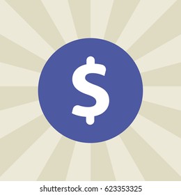 dollar icon. sign design. background