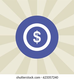 dollar icon. sign design. background