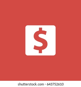 dollar icon. sign design. red background