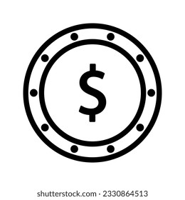 Dollar icon. sign for mobile concept and web design. vector illustration