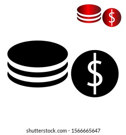 Dollar icon is a simple icon, compatible for any company.