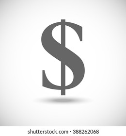 Dollar icon. Simple illustration pictogram,vector