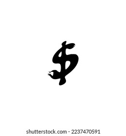 Dollar icon. Simple style banking poster background symbol. Dollar brand logo design element. Dollar t-shirt printing. vector for sticker.