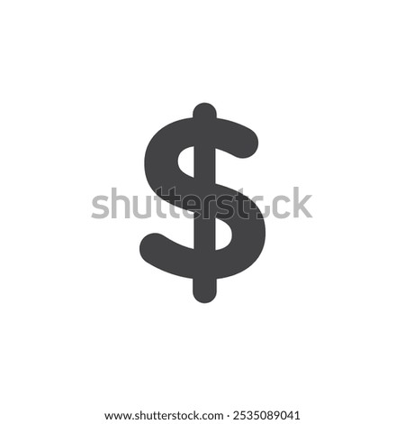 Dollar icon Symbol mark in filled style