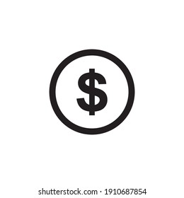 dollar icon symbol sign vector