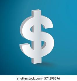 Dollar icon symbol vector