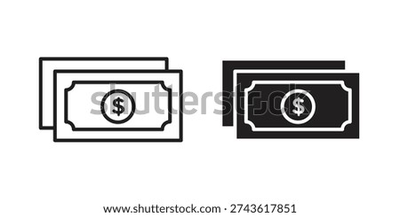 Dollar icon and symbol. Vector illustration.eps