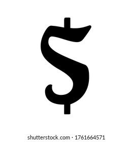 Icono del dólar. vector de símbolo $. Moderno pictograma plano, negocios, marketing, concepto de internet. Símbolo vector simple de moda para el diseño de sitios web, botón a aplicación móvil. Ilustración vectorial Eps10.