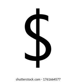 Icono del dólar. vector de símbolo $. Moderno pictograma plano, negocios, marketing, concepto de internet. Símbolo vector simple de moda para el diseño de sitios web, botón a aplicación móvil. Ilustración vectorial Eps10.