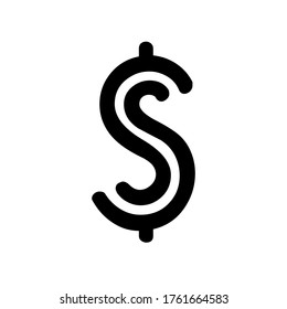 Icono del dólar. vector de símbolo $. Moderno pictograma plano, negocios, marketing, concepto de internet. Símbolo vector simple de moda para el diseño de sitios web, botón a aplicación móvil. Ilustración vectorial Eps10.