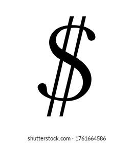 Icono del dólar. vector de símbolo $. Moderno pictograma plano, negocios, marketing, concepto de internet. Símbolo vector simple de moda para el diseño de sitios web, botón a aplicación móvil. Ilustración vectorial Eps10.