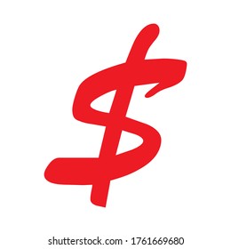 Icono del dólar. vector de símbolo $. Moderno pictograma plano, negocios, marketing, concepto de internet. Símbolo vector simple de moda para el diseño de sitios web, botón a aplicación móvil. Ilustración vectorial Eps10.