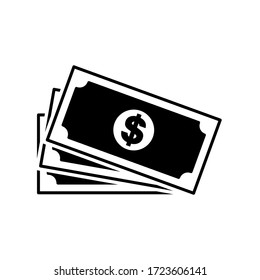 dollar icon symbol vector. money icon on white background. eps10 