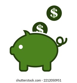 vector de símbolo de icono de dólar. icono de dinero en fondo blanco.