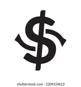 Símbolo de icono del dólar vector sobre fondo blanco