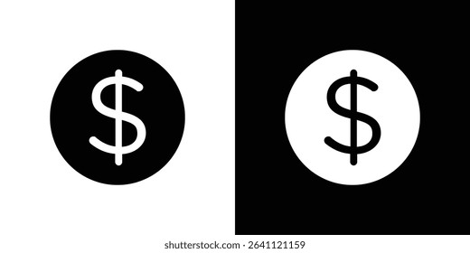 Dollar icon symbols. Vector illustration.