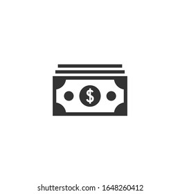 Dollar icon template color editable. Dollar symbol vector sign isolated on white background.