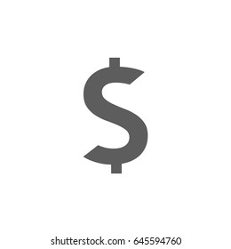 Dollar icon in trendy flat style isolated on white background. Symbol for your web site design, logo, app, UI. Vector illustration, EPS