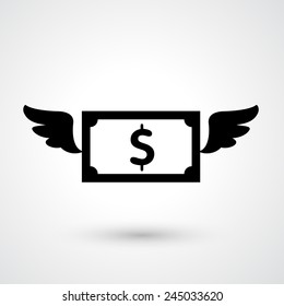 Download Money With Wings Icon Images Stock Photos Vectors Shutterstock