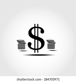 Dollar icon vector