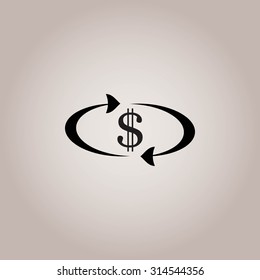 Dollar icon vector