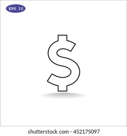 Dollar icon Vector. 