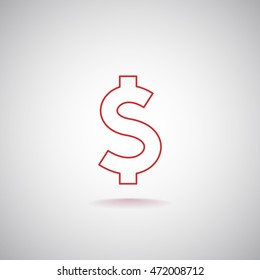  Dollar icon Vector. 