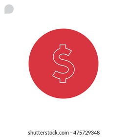  Dollar icon Vector. 