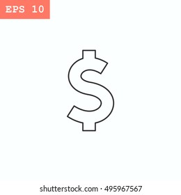  Dollar icon Vector. 