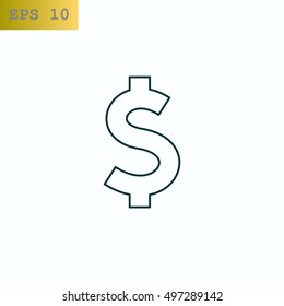  Dollar icon Vector. 