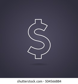  Dollar icon Vector. 