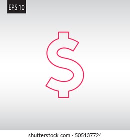  Dollar icon Vector. 